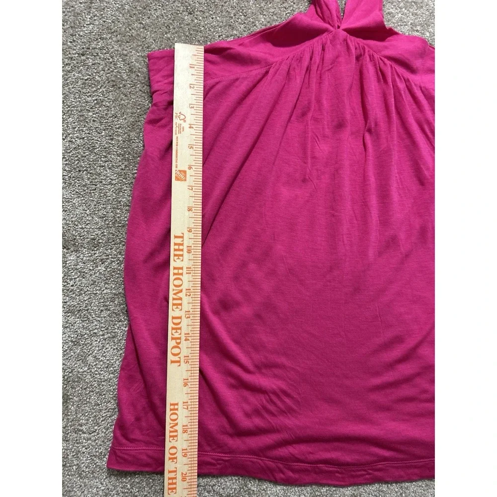 Diane Von Furstenberg Women's L Pink Azalea Halter Tank Top - Read